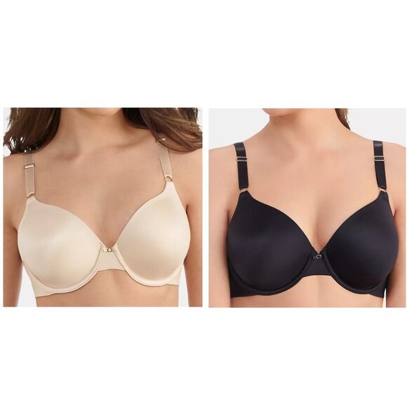 Vanity Fair Beauty Back Full Coverage Underwire Smoothing 75345 Bra 2-Pack - Picture 1 of 15